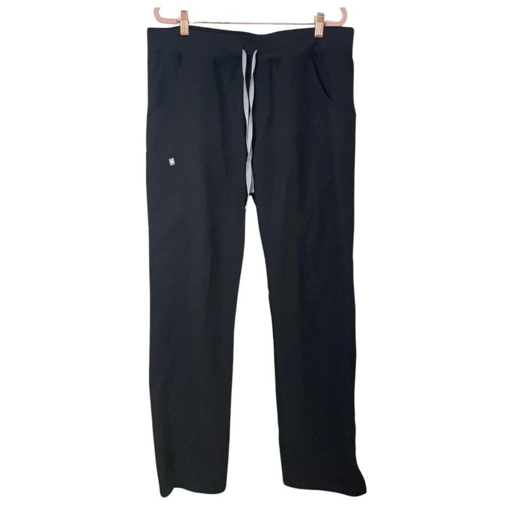 Figs Scrub Pants Womens Large Tall Black Kade Cargo FIONx Pull On Pockets Nurse